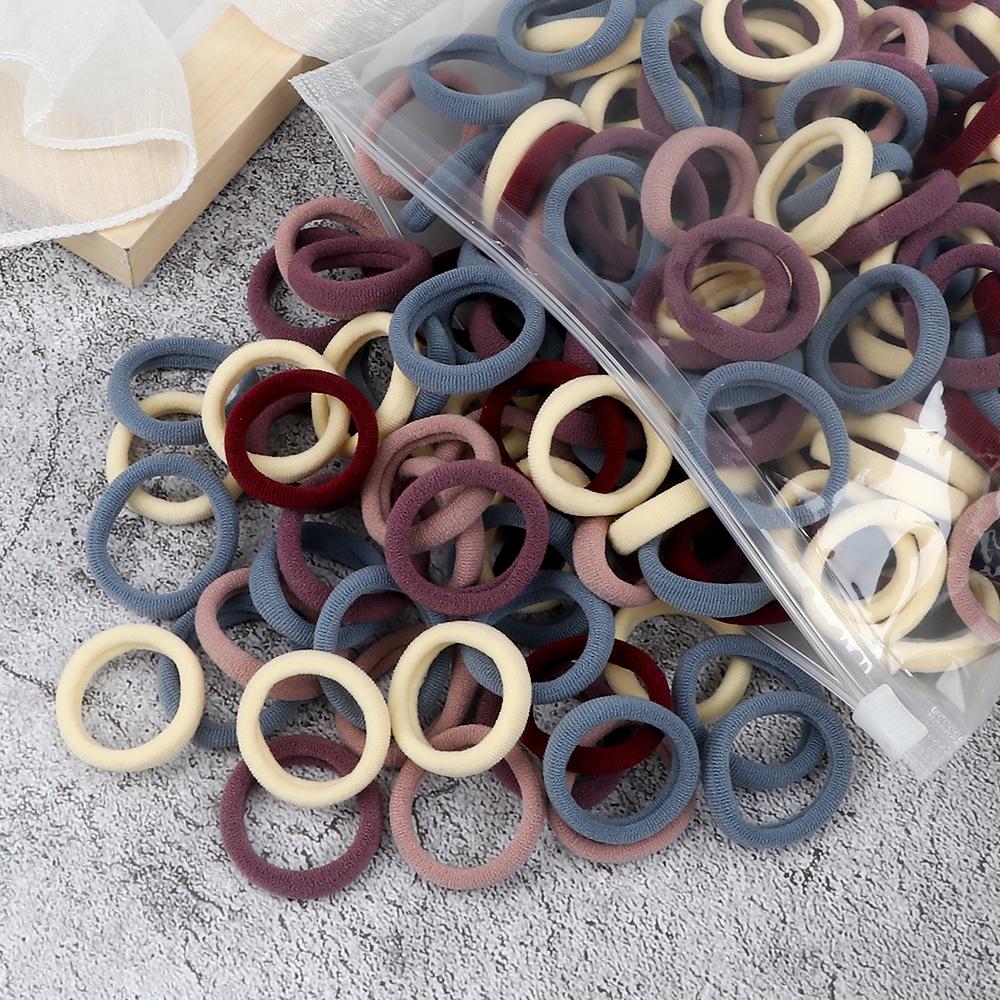 50/100PCS Hair Bands For Kids Baby Girls 3cm High Elastic Mixed Colors Headband Scrunchies Headwear Hair Accessories Gift Holder