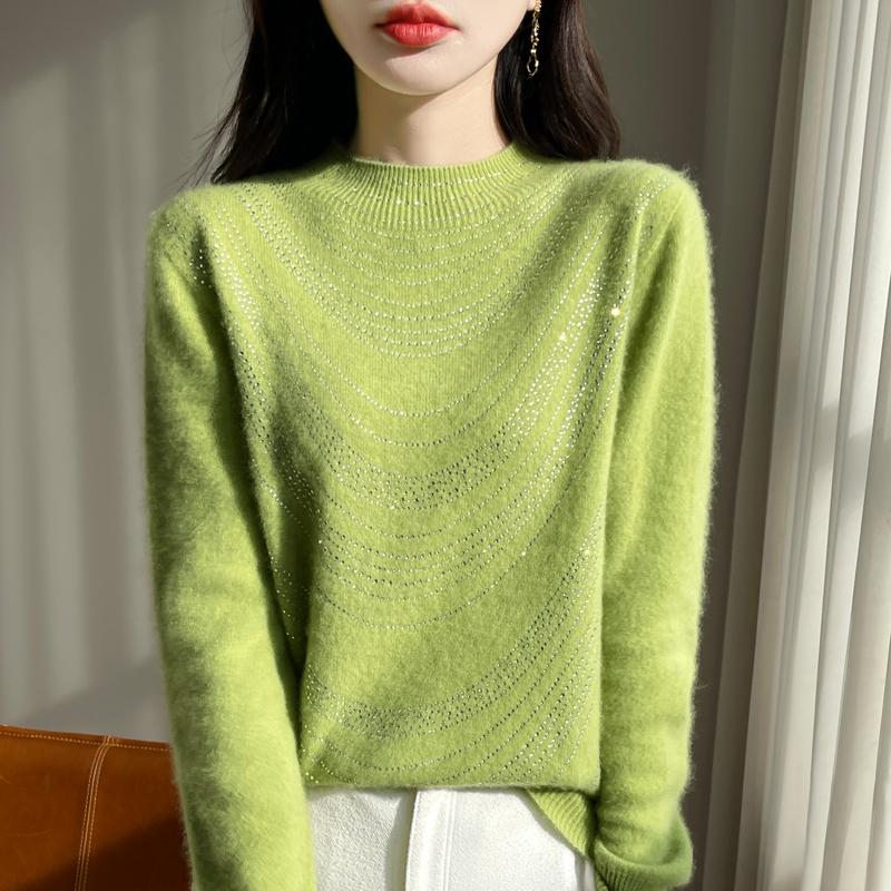 Женский кашемировый свитер Qinghe кашемир 30% кашемир 70% шерсть осенне-зимний кашемировый пуловер мягкий и теплый