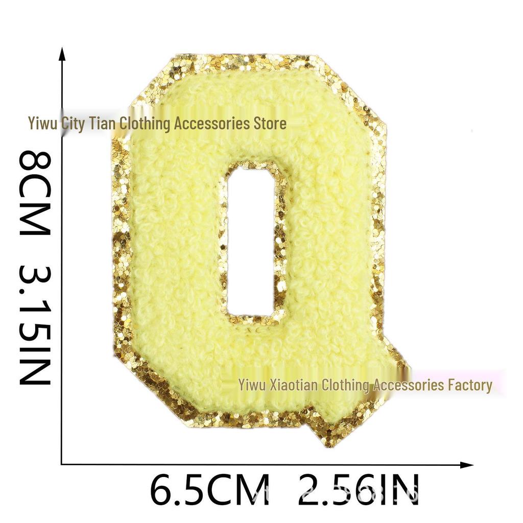 Ревущий Амазон Многоцветный Алфавит и Цифры Шенильная Вышитая Нашивка со Смайликом