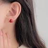 Imitation Cinnabar Earrings Light Luxury New Chinese Red High-end Niche Design New Earrings
