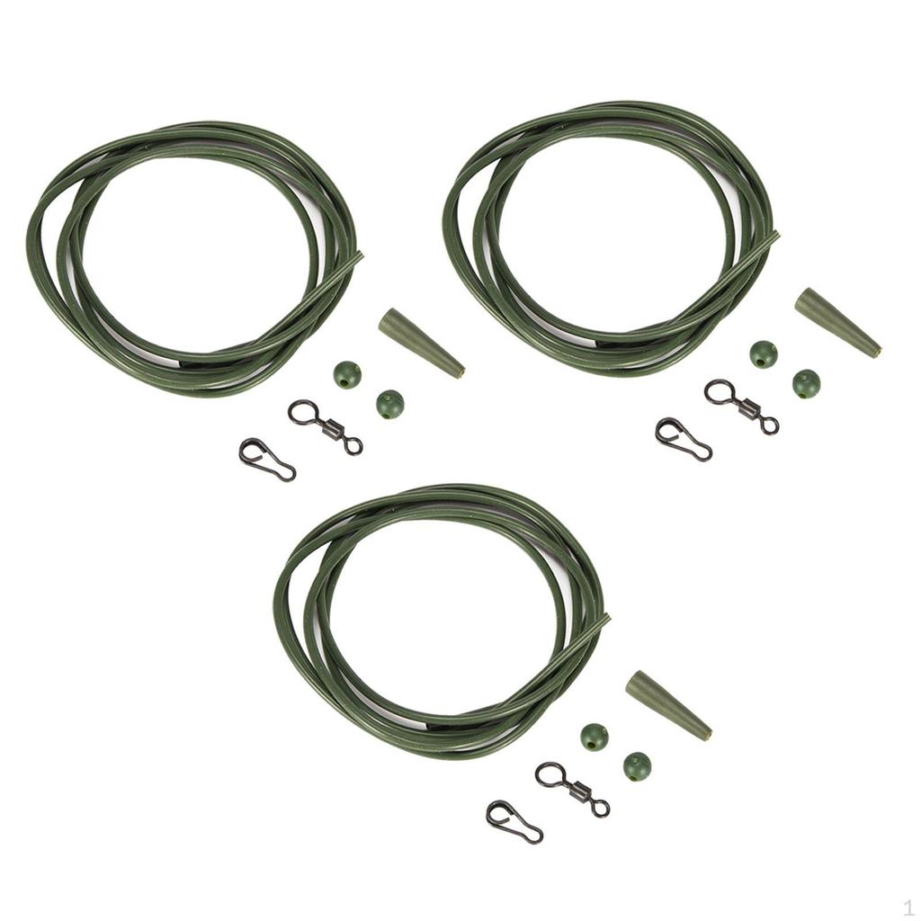 Fishing Rig Tube Carp Helicopter Hair Sleeves Hose Swivel Clips Kits