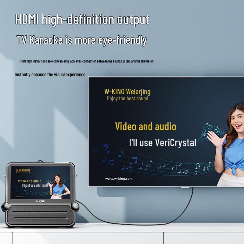 W-King V2II Portable Smart KTV Speaker CN plug (adapter included) (CN version)