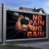 1 "Pain Free" Inspirational Polyester Flag -90.5x70.8 inches Durable Party Background with Powerful Arm Design