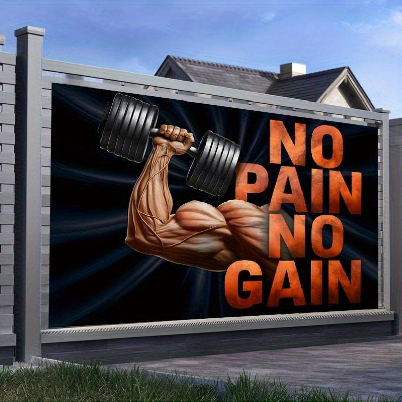 1 "Pain Free" Inspirational Polyester Flag -90.5x70.8 inches Durable Party Background with Powerful Arm Design