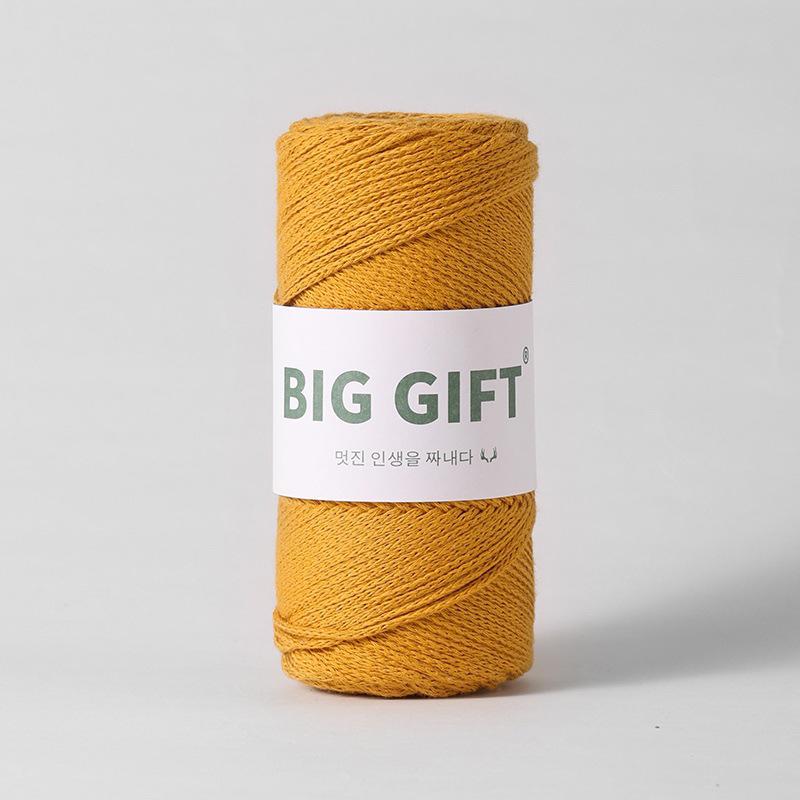 BIGGIFT Ручная работа Круглая полая хлопковая пряжа - 150 г Средней толщины Пряжа для вязания крючком Сумки