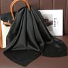 Luxury Brand 21Colors Solid Neck Tie Shawl Silk Square Scarf Women 70cm Hair Hand Wrist Headkercheif Hijab Bandana