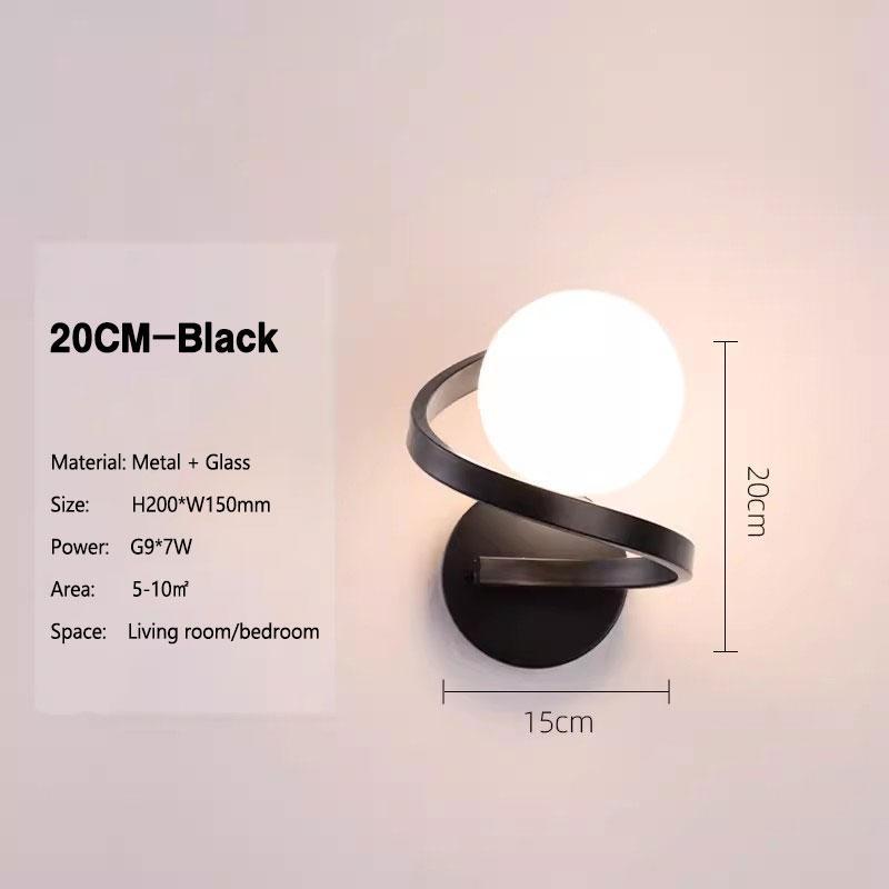 Nordic LED стеклянное настенное освещение для роскошной гостиной спальни прикроватного коридора с G9 Blub Home Декоративное настенное бра 7 Вт