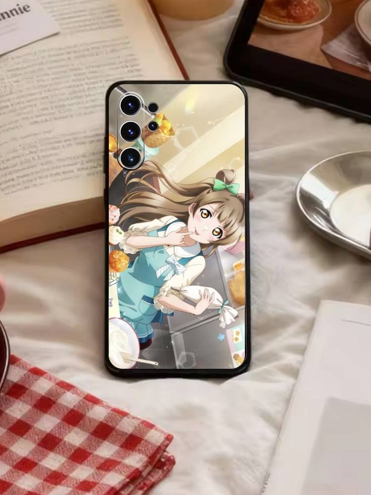 Love Live-Косака Хонока Чехол для телефона Samsung S26,S25,S24,S23,S22,S30,S21,Ultra,Plus,FE 5G Черный Мягкий чехол