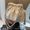 This Year's Popular Bucket Bag Women's Spring and Summer 2025 New Korean Version Pleated Foreign Style Versatile Chain Shoulder Bag