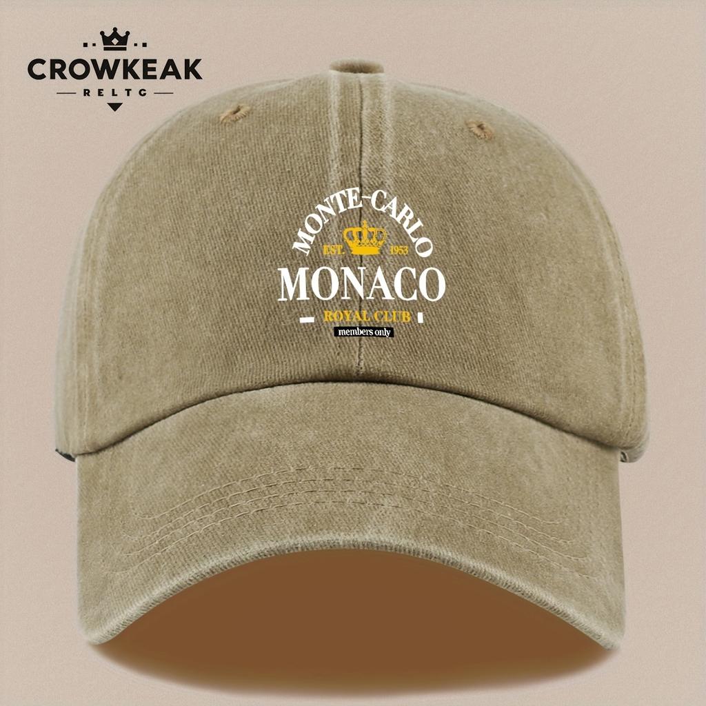 Кепка-бейсболка Винтажная Королевского Клуба Монако Регулируемая Snapback Легкая Унисекс Шляпа для Рыбалки на Открытом Воздухе Пляжа Барбекю