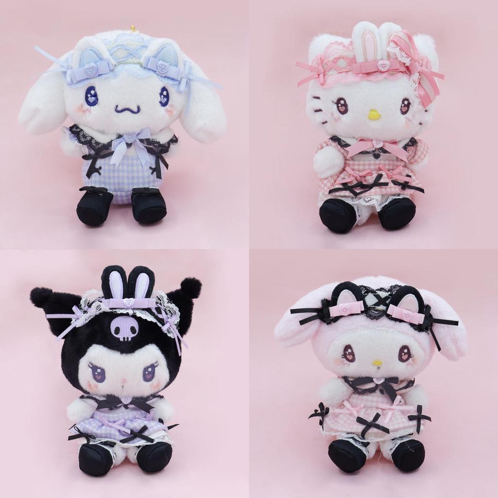 Плюшевый брелок Kuromi Cinnamoroll Hello Kitty Melody с мягким коротким ворсом для подарка и коллекции
