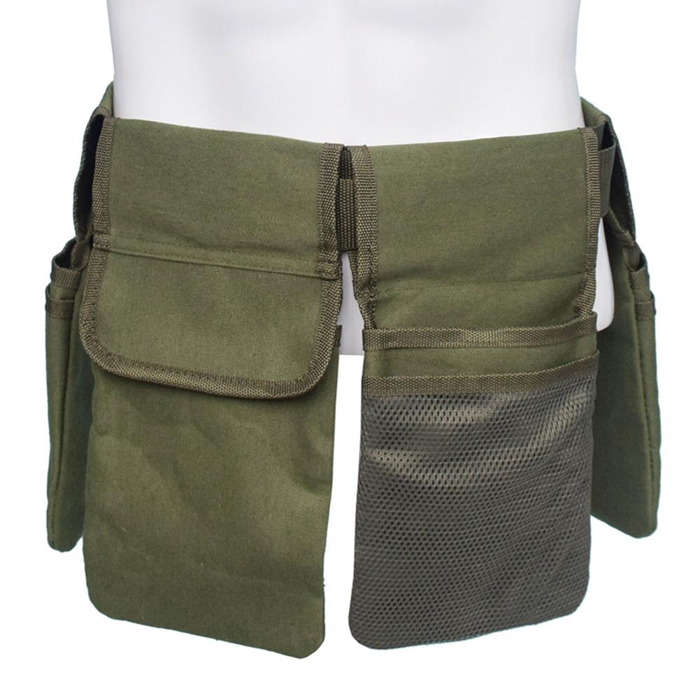 Холщовый пояс для садовых инструментов с 4 карманами, поясная сумка для инструментов, съемная поясная сумка для инструментов для женщин и мужчин, инструмент для электрика, сантехнический инструмент