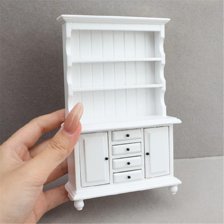 Мини-шкаф для DIY из массива дерева, поделка, мебель для кукольных домиков масштаба 1/12, для реалистичного декора спальни, кухни, модель, дизайн дома