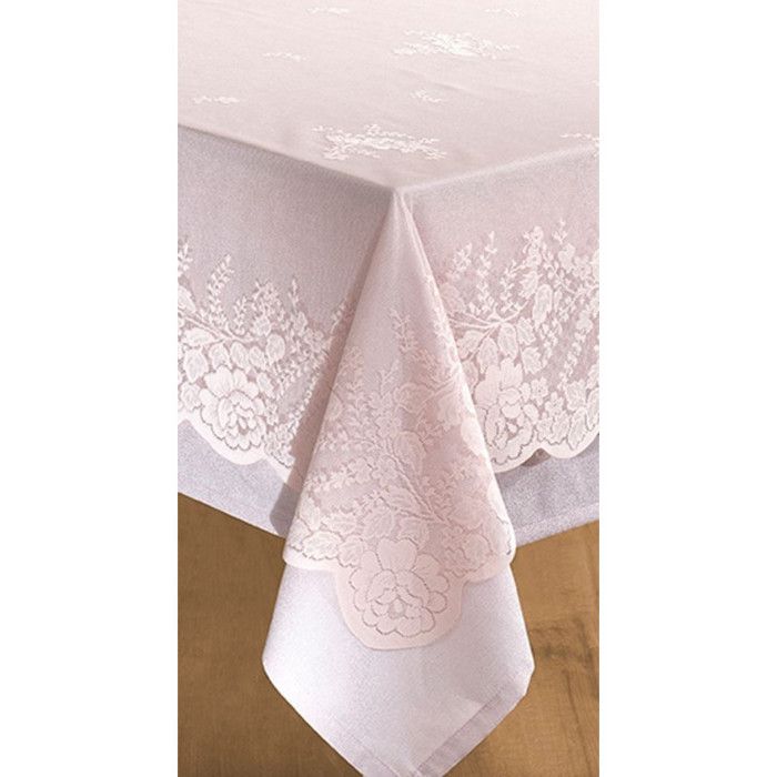 Une surprise se cache derrière cette offre Nappe antitache toutes dimensions - Nappe + Surnappe Rose - Nappe Rectangulaire 150 x 220