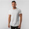 Summer Fitness Sports Short Sleeve T-shirt Work Clothes Solid Color European and American Men's Top