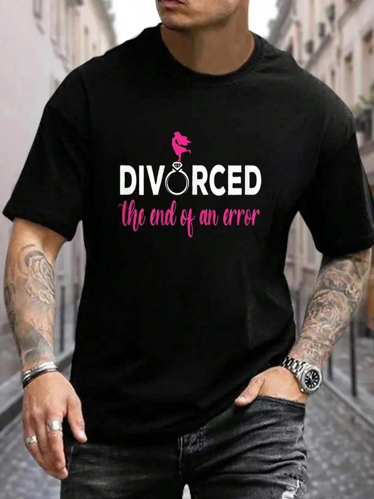 100 Cotton Divorced End Of An Error Divorced Af Funny Divorce Party Tshirt Unisexs Black Vacation Crew Neck Short Sleeve Holiday