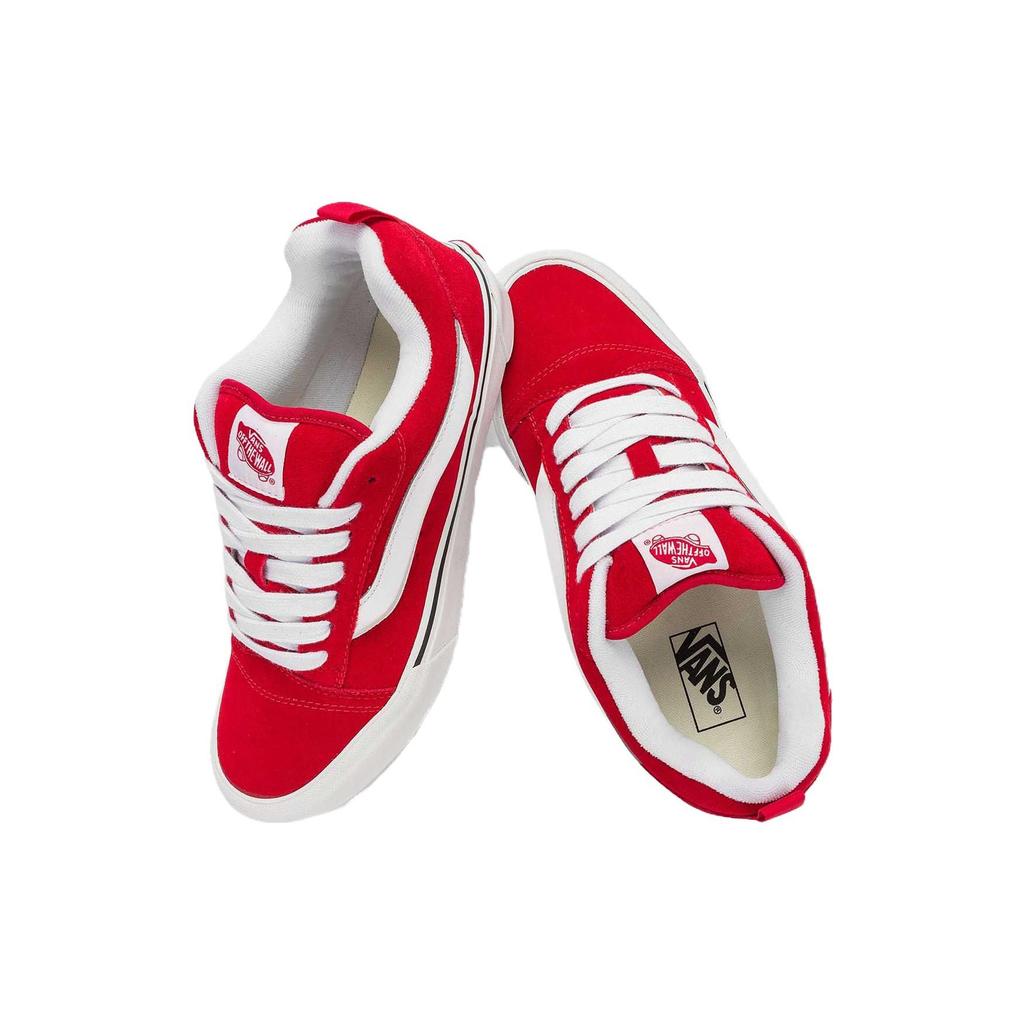 Vans Knu Skool Fashion Comfortable Versatile Low-Top Skate Shoes Unisex Sneakers Red VN0009QCJV6
