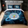 Manchester City Design Bed Bedding Set 1 Duvet Cover + 2 Pillowcases Soft Breathable Household Bed Linens