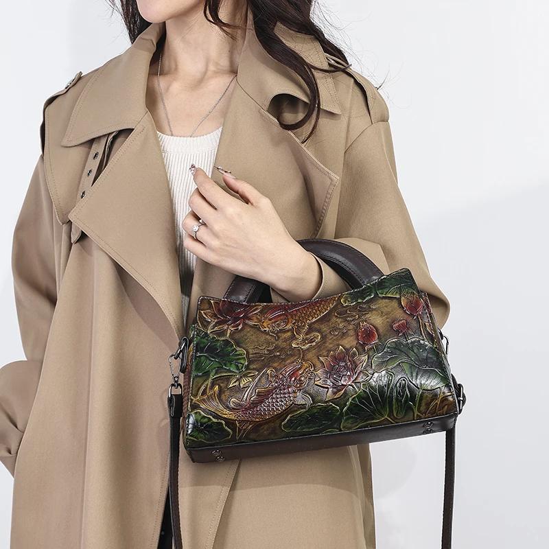Роскошные ретро-сумки на плечо в китайском этническом стиле для женщин, высококачественная подарочная напечатанная новая сумка через плечо с несколькими отделениями