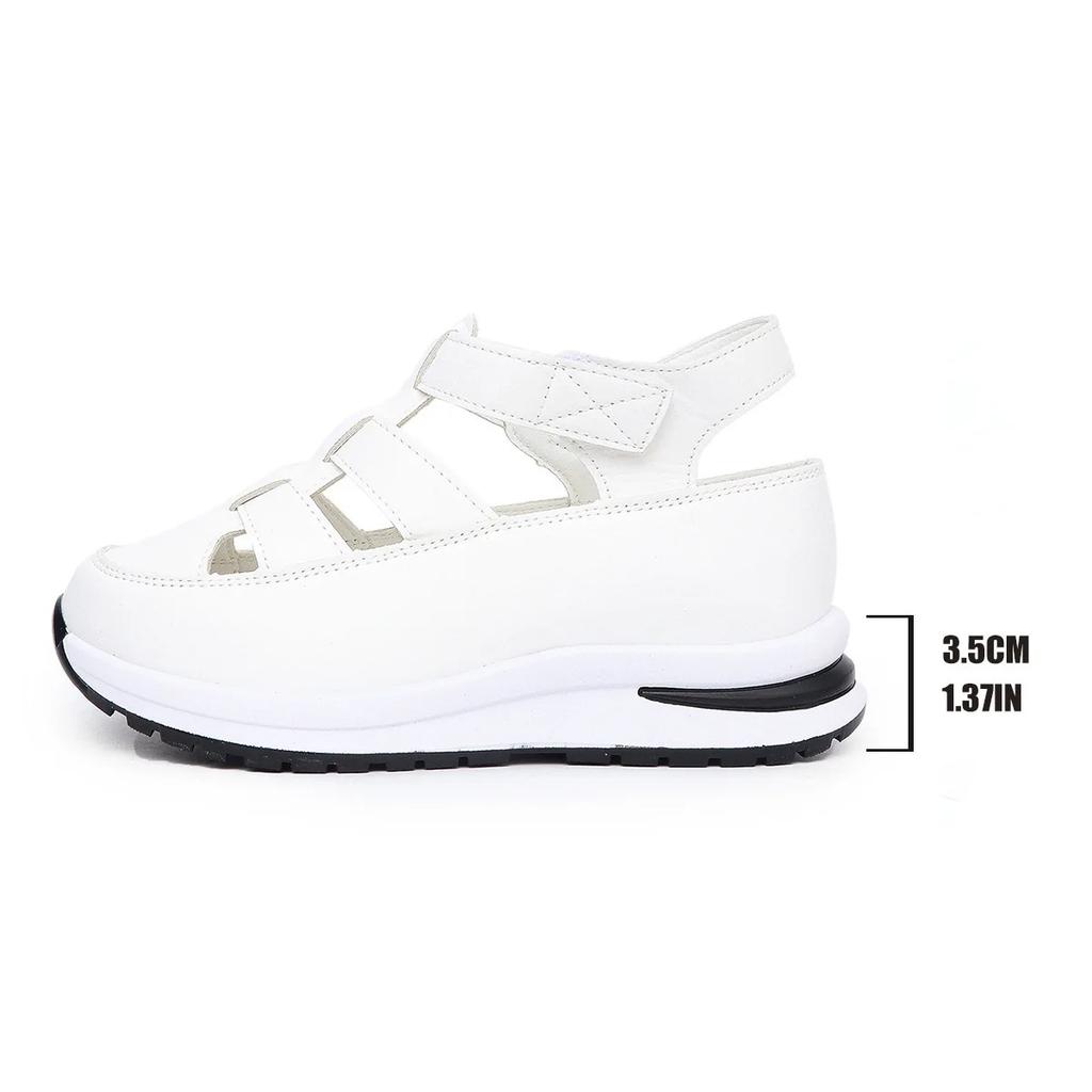 Casual Hollow out Thick Heel Sandals Women's Outdoor Wear Summer New Style Flat Platform Roman Shoe Type Rubber Sole Shoes