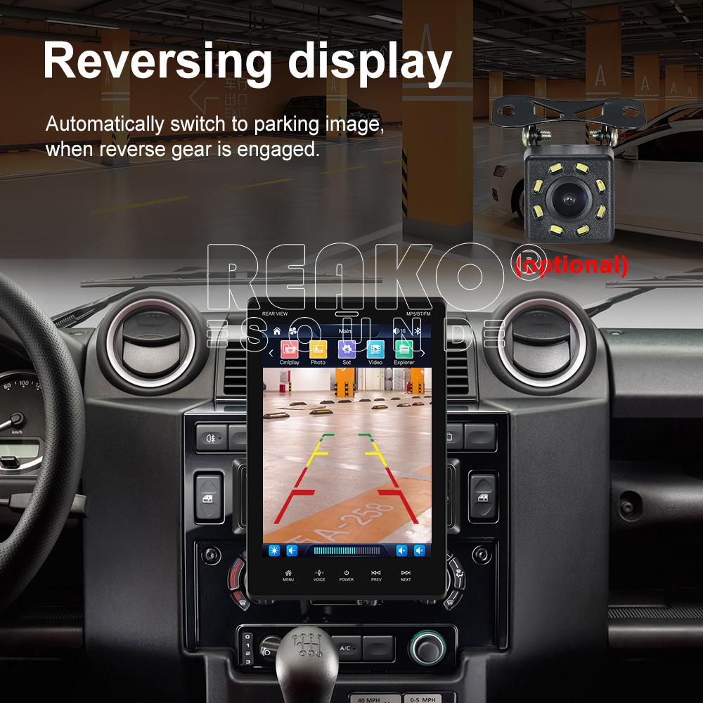 REAKOSOUND 9,5-дюймовый 1Din автомобильный радиоприемник Carplay Android Auto MP5 плеер зеркальная связь Bluetooth FM выдвижной сенсорный экран мультимедийный плеер