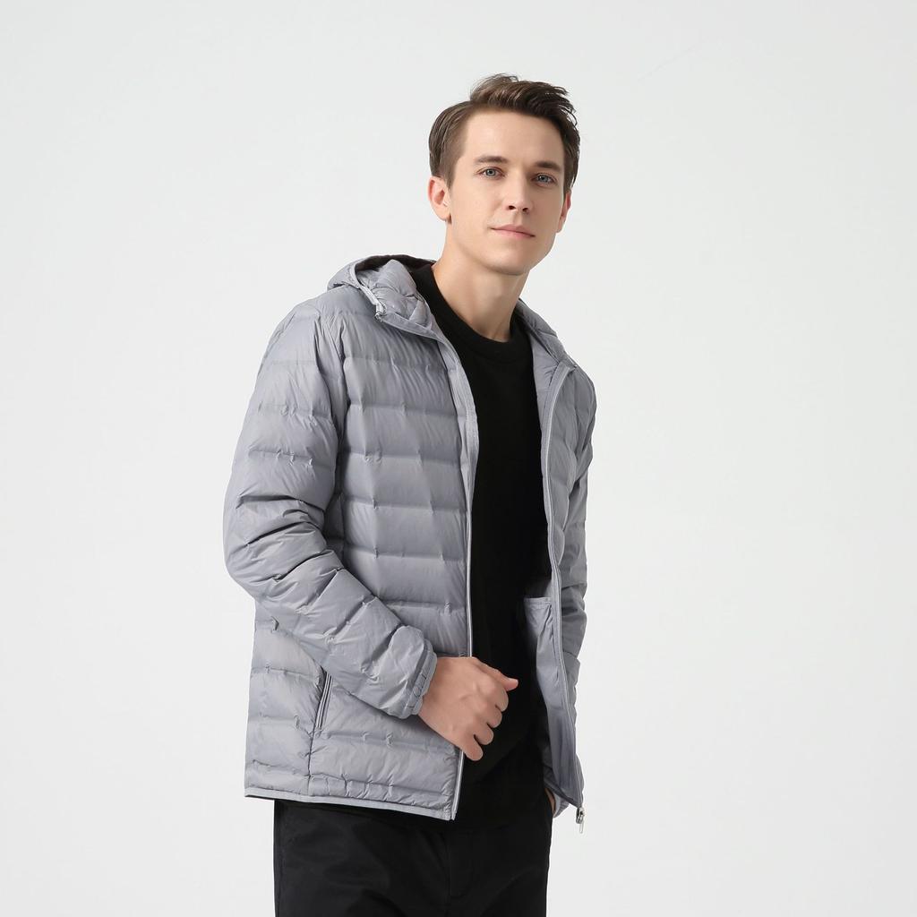 Жирный и легкий пуховик для мужчин, новый большой размер, очень большой короткий свободный белый пуховик на утином пуху
