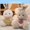 Cute Plaid Dress Cartoon Rabbit Plush Toy For Children