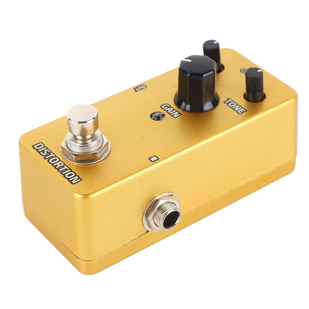 Electric Guitar Effects Pedal Single Block Mini Modulation Amplifier Simulation Pedal Golden Distortion