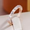 White Cubic Zircon Gold Color Rings for Women Fashion Stackable Wedding Jewelry Sexy Girls Accessories