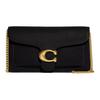 New Chain Cow Leather One Shoulder Crossbody Clutch Trumpets Women's Black CE772-B4BK