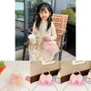 Trendy And Lovely Pearl Handle Bowknot Handbag For Kids In Soft Pink Color For Everyday