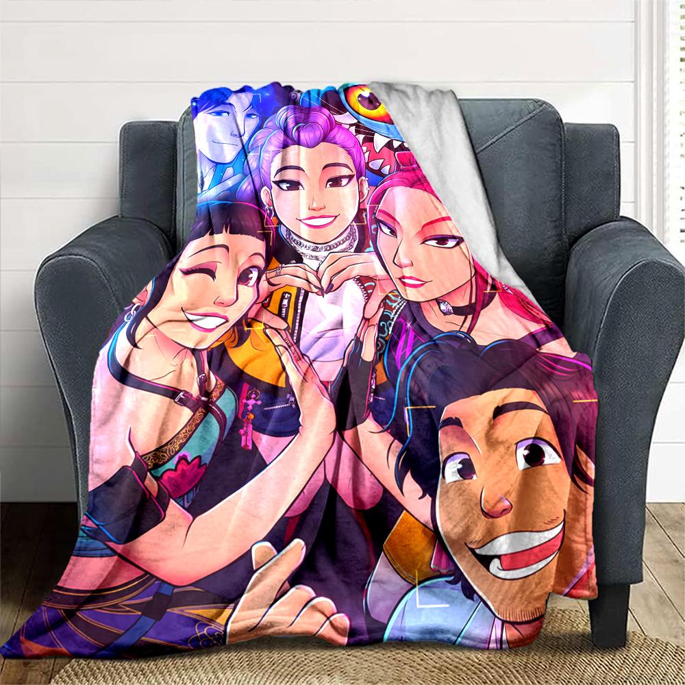 Kpop Blanket Ultra-Soft Great for Sofa Bedding Seaside Four Seasons Multipurpose Playful Design Ideal Gift For Birthday Valentine'S Day