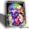30x40cm 5D DIY Diamond Mosaic Embroidery Boxed Chromatic Dragons Full Drill Square Diamond Painting Animal Picture of Rhinestone Decor for Home