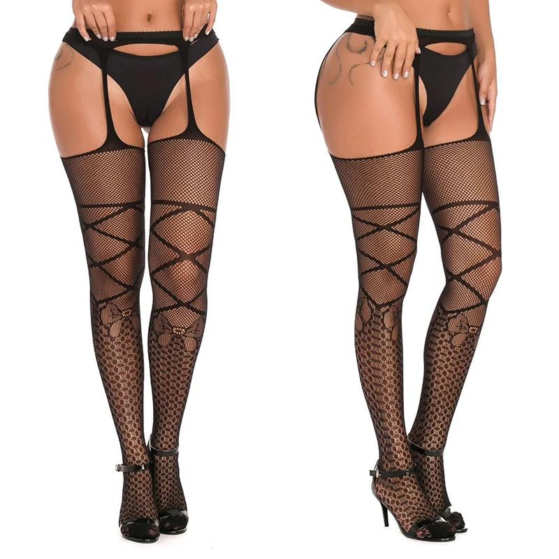 Новое сексуальное нижнее белье чулки для женщины эротические чулки порно игра сетка с открытой промежностью сетчатые трусики низ интимные товары для секса