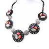 NOA [H9048] - Designer Necklace 'Carmen' Red Orange