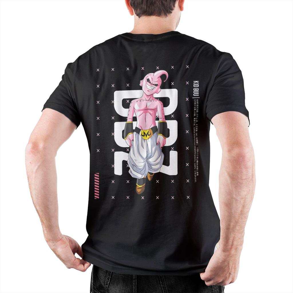 Dragon Ball Kid Buu Anime T-Shirt Cotton Top Tee Print Round Neck Short Sleeve Unisex
