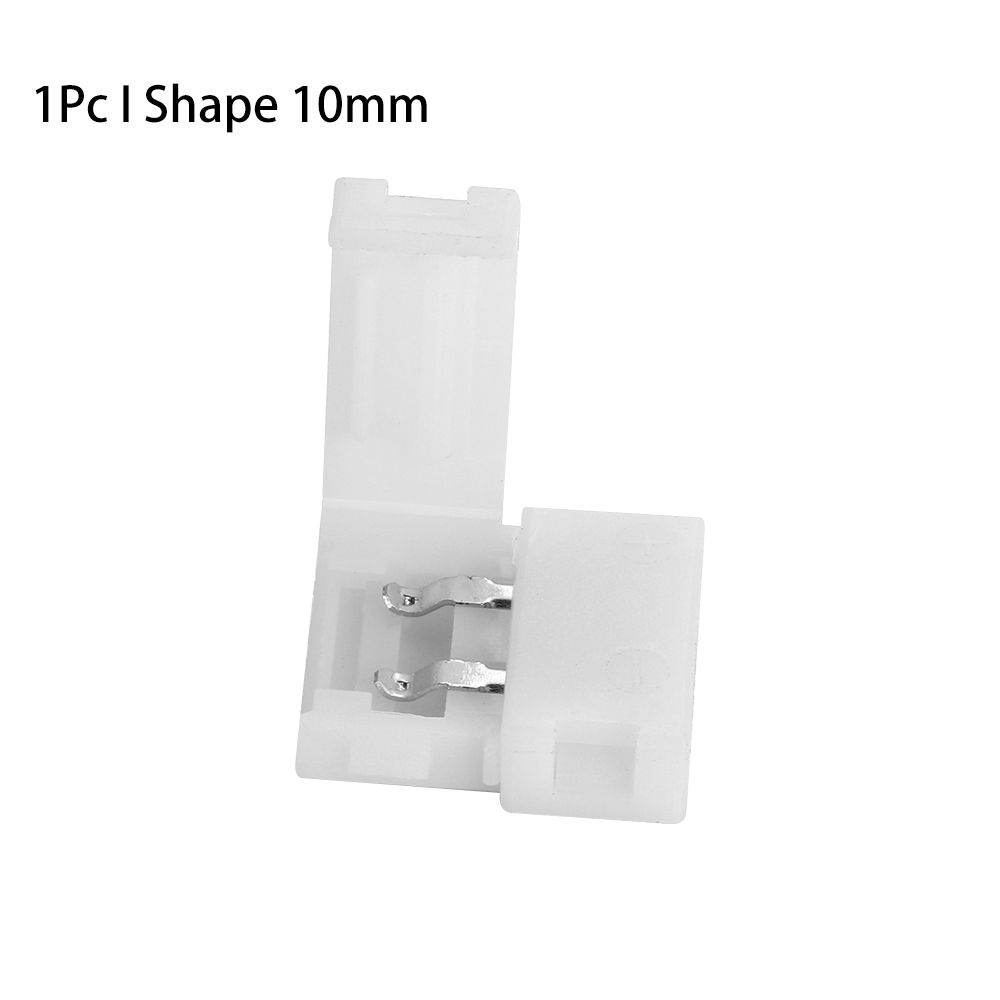 1/5/10Pcs New Clip-on Coupler Solderless 2Pin PCB LED Strip Connector 8mm 10mm