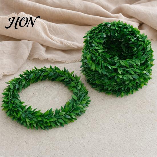 Party Decor Garland 1/2/3Pcs 7.5M Artificial Green Leaf Garland, UV Resistant Hanging Faux Greenery Cafe Decoration Rattan, Realistic Fake Plants Vine