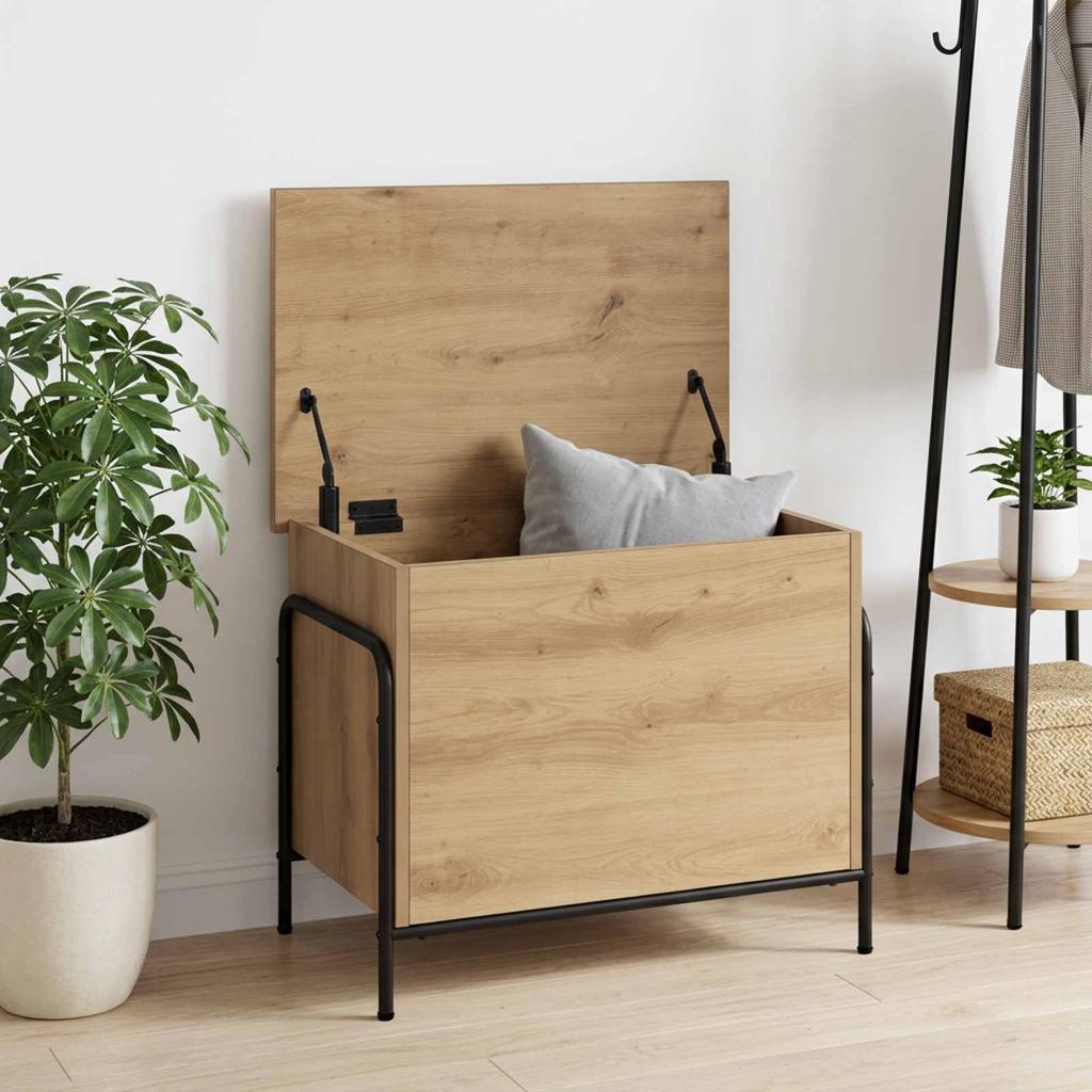 Storage Box Artisan Oak 80 x 40 x 49.5 cm Engineered Wood