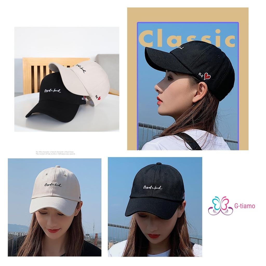 Кепка GITIAMO с английскими и регулируемыми надписями, доступна в и УФ-защите от солнца и английские женские буквы, сердце, вышивка в одной точке, ремешок, черный, белый, слоновая кость,