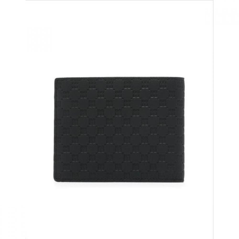 Daks Black Dd Plate Logo Matte Leather Wallet Dbwa8e363bk