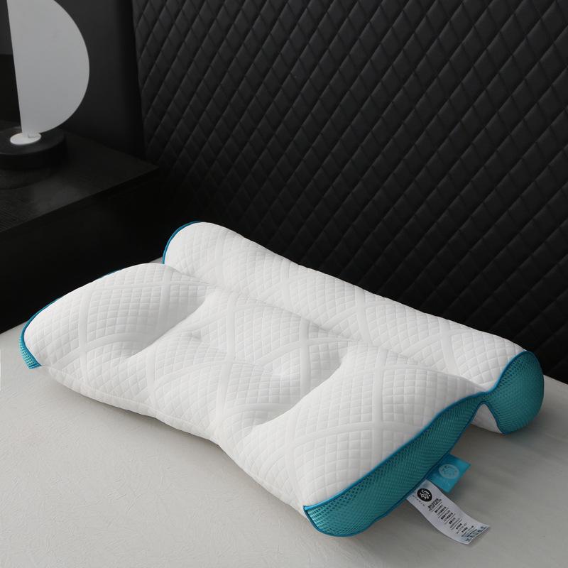 Пара подушек-основ для поддержки шеи с защитой от скольжения для массажа всей головы, не сминаемые, вязаный хлопок.