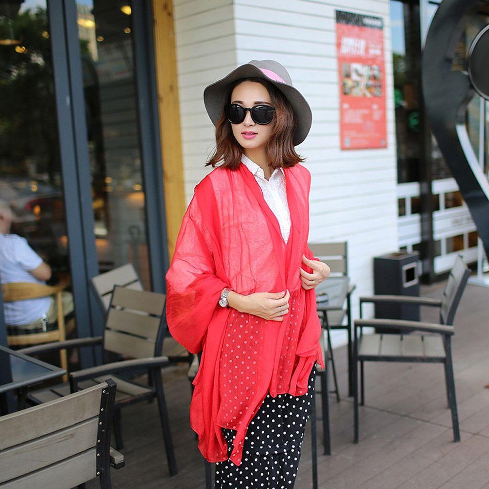 1PC Solid Color Scarf Designer Brand Women Men Hijabs Scarf Shawls Wraps Summer Sun Protection Beach Scarves Neck Bandana