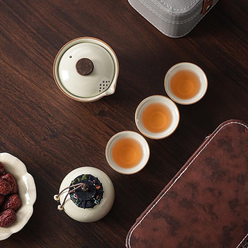 Ru Kiln Portable Ceramic Travel Tea Set
