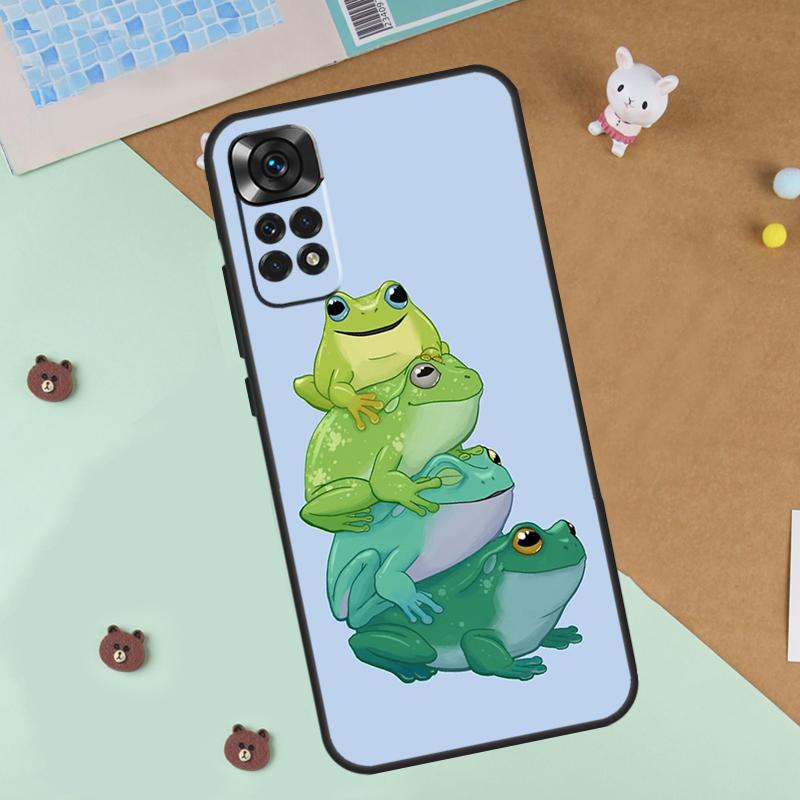 Чехол Мультяшные Лягушки для Xiaomi Redmi Note 13 14 9 10 11 12 Pro 10S 11S 12S Чехол для Redmi 13C 10C 12C 14C