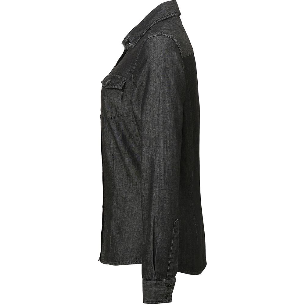 Premier Womens/Ladies Jeans Stitch Long Sleeve Denim Shirt