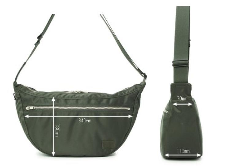Porter Lift Boat-Shaped Shoulder Bag S (Black)