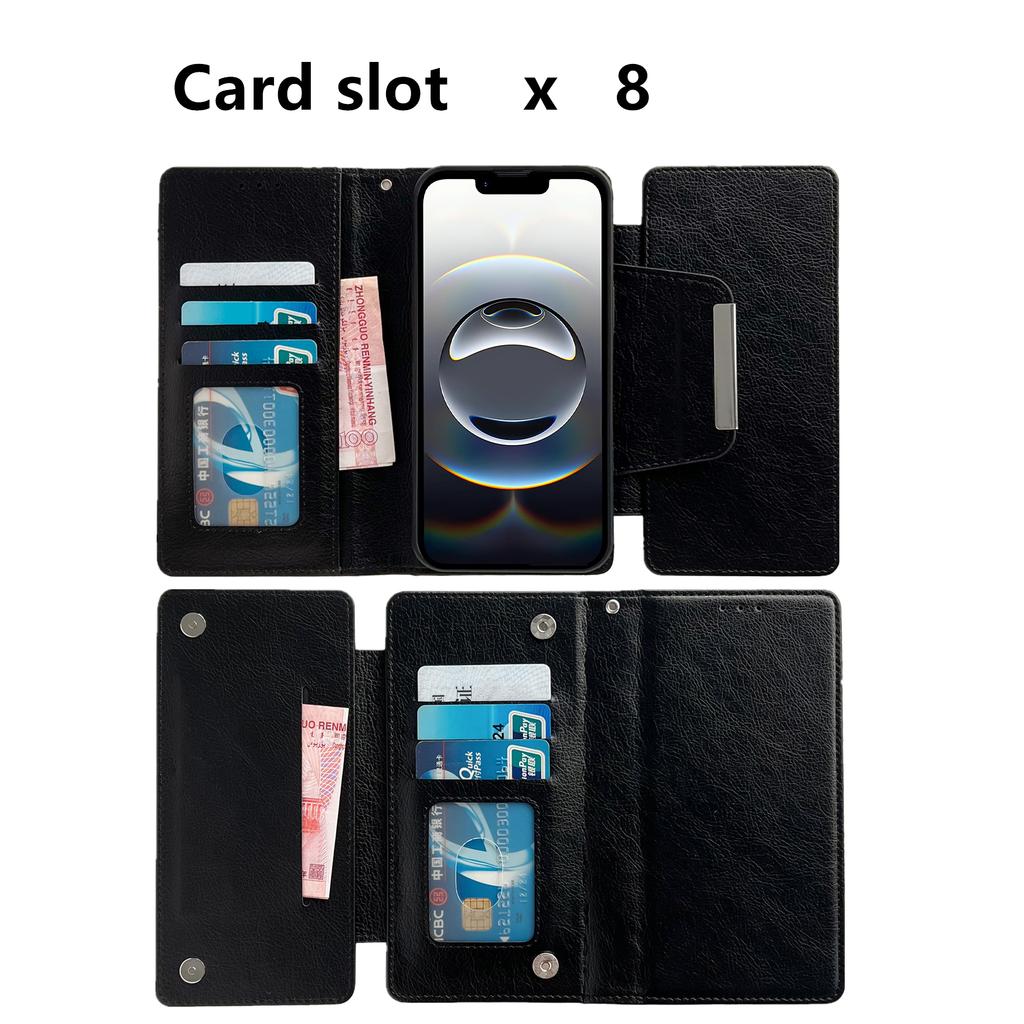 Чехол для iPhone 16e Съемный 2-в-1 Магнитная застежка Кожаный кошелек Чехол для телефона