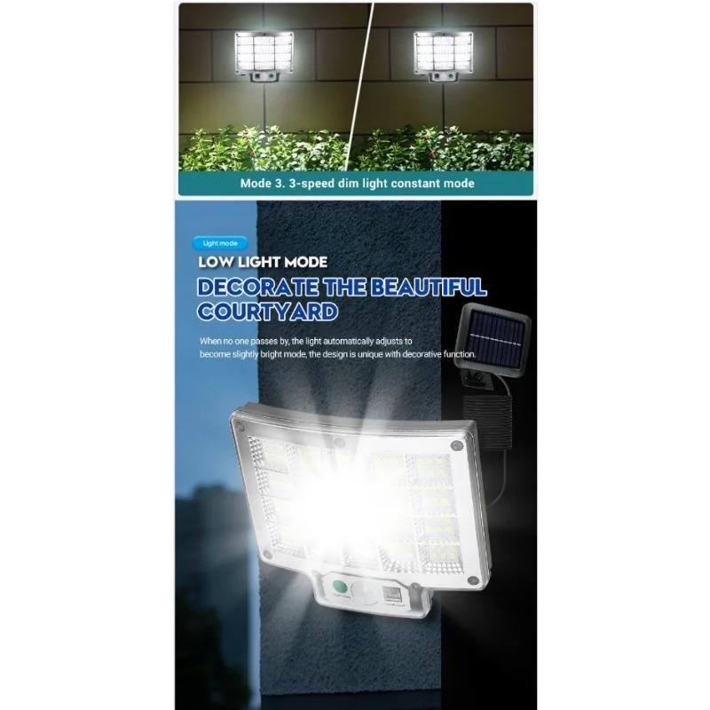 315COB солнечные фонари уличный настенный светильник с датчиком движения пульт дистанционного управления IP68 водонепроницаемый сад уличный дом аварийный La