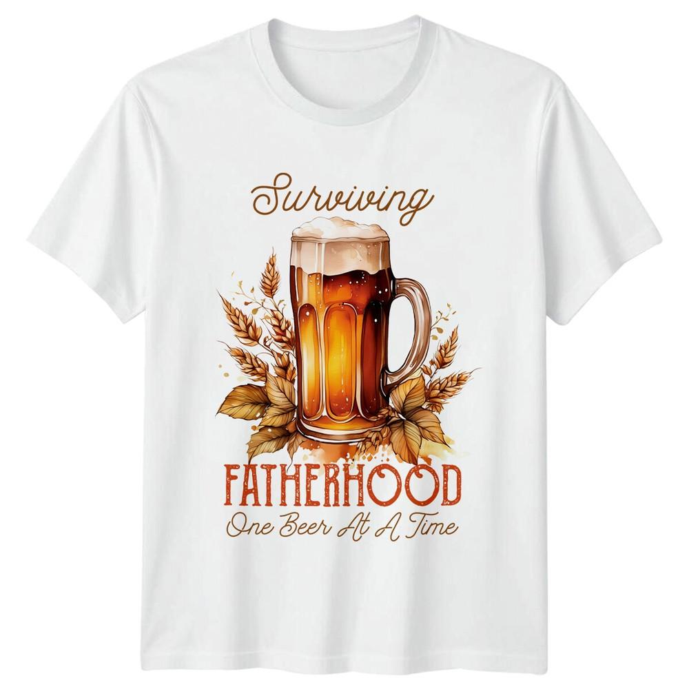 Surviving Fatherhood One Beer At A Time Dad Gift TShirt